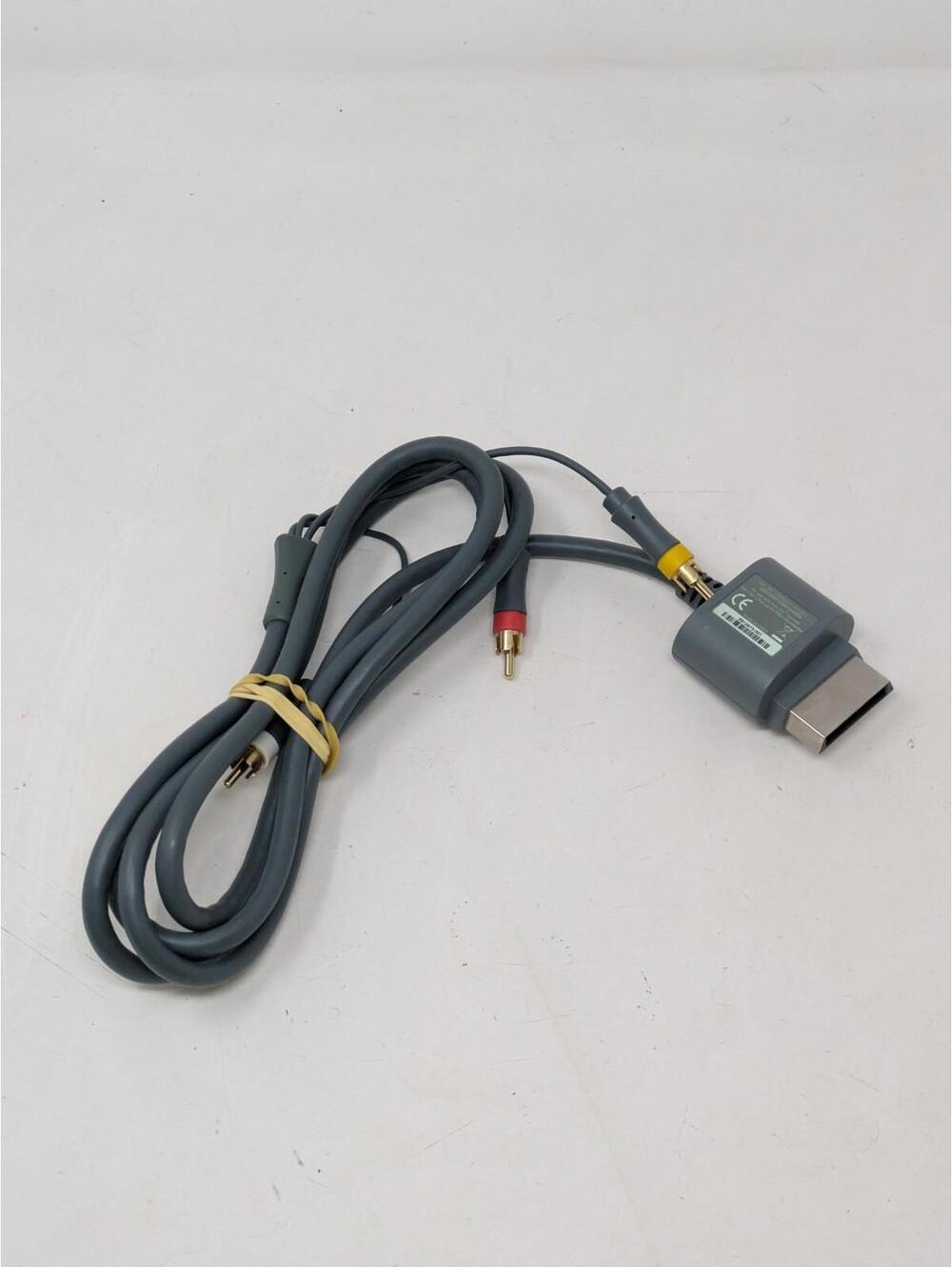 Genuine Official OEM Microsoft XBOX 360 Gray Composite AV Audio Video Cable